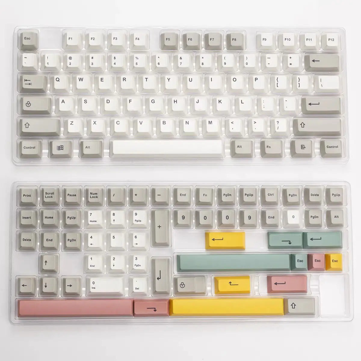 134 Tasten 9009 Retro-Keycaps für mechanische Gaming-Tastatur mit MX-Switch, Cherry-Profil, PBT-Keycaps, individuell im Dye-Sublimation-Verfahren bedruckte Tastenkappen