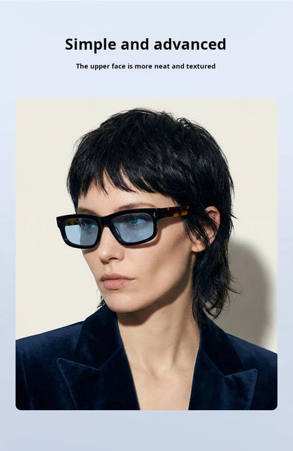 TFTB Fashion Trend – polarizované pánské a dámské sluneční brýle z acetátu, retro čtvercový tvar, ochrana proti UV záření, brýle na řízení S32241