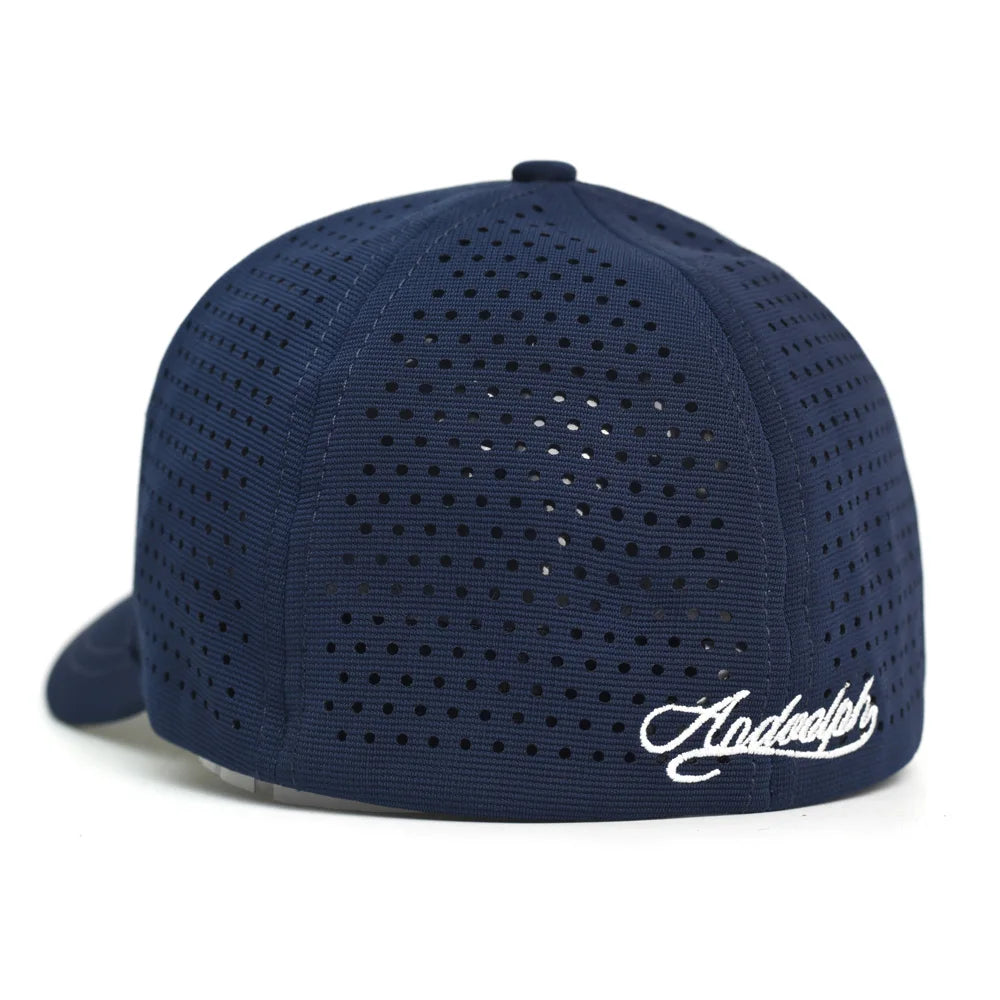Casquette de baseball à mailles, à visière courte, dos fermé, pour homme et femme, respirante, à fermeture à pression, ajustée, style « dad hat », réglable, unie, style « trucker »