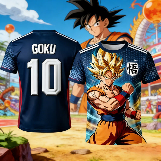 2026 Summer Dragon Ball Retro Cosplay T-shirt Men's Oversized 3D Printed Short-sleeved Family Unisex Children's Sports Shirt