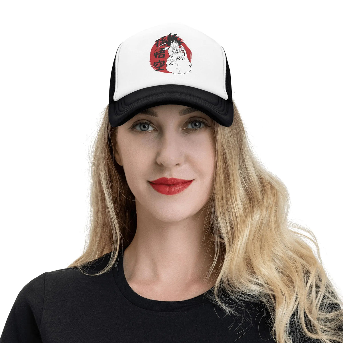 Czapka typu trucker Son Gohan D-Dragon Ball Z, unisex, czapki outdoorowe, czapka robocza typu trucker, czapka typu trucker, czapki typu snapback, czapki baseballowe z siateczką