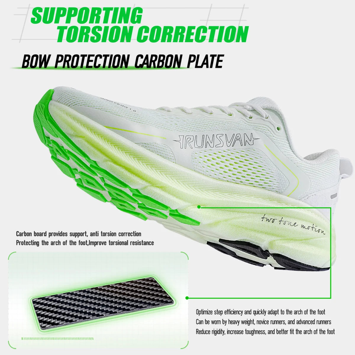 IRUNSVAN  New Carbon Plate Marathon Running Shoes Lightweight Shock-Absorbing And Suitable For Men's Sports Shoes