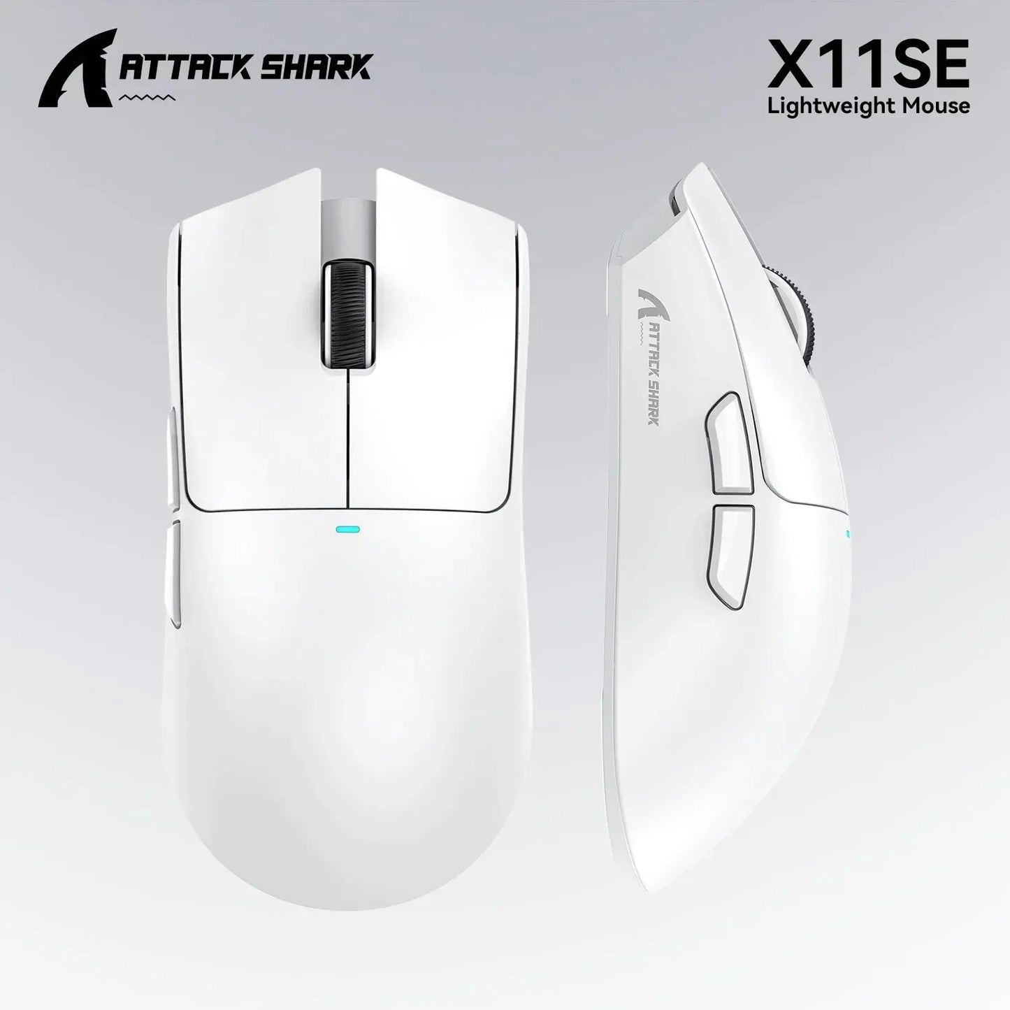 ATTACK SHARK X11SE ultralet trådløs gamingmus, 20Million cyklusser levetid, PAW3311 Gaming, 22KDPI, 400IPS, 40G, 1KHz, 65 timer, 30mAH