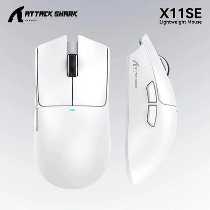 ATTACK SHARK X11SE ultralet trådløs gamingmus, 20Million cyklusser levetid, PAW3311 Gaming, 22KDPI, 400IPS, 40G, 1KHz, 65 timer, 30mAH