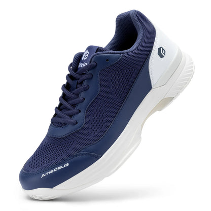 Zapatillas de tenis FitVille para hombre, versión ancha 2E, calzado deportivo profesional de entrenamiento, transpirable y antideslizante, para deportes de raqueta, con soporte para el arco plantar