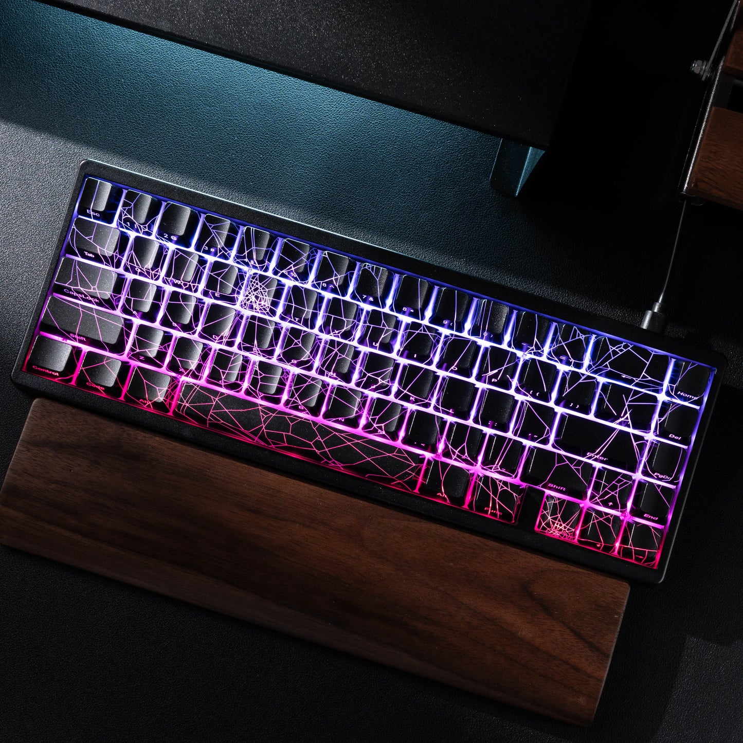 XVX Spider Web Keyboard M67 JadeStone mit IMD-Tech-Tastenkappen, Tri-Mode-Verbindung, individueller RGB-Hintergrundbeleuchtung, Tastatur 60%