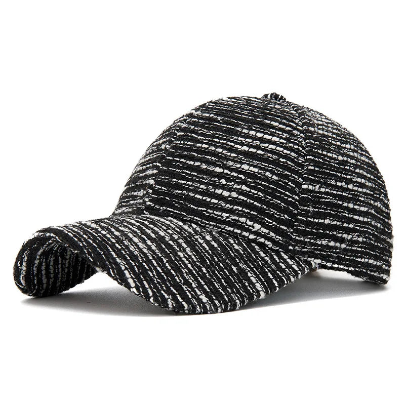 FS Fashion Casquette de baseball rayée noir et blanc pour homme, casquette décontractée coréenne pour femme, casquette d'été streetwear, casquette de camionneur, Gorra Hombre