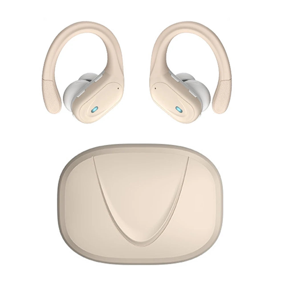 Écouteurs sans fil Sport Bluetooth 5.3, avec micro antibruit, HiFi stéréo 75H, sur l'oreille, affichage LED USB-C IPX6