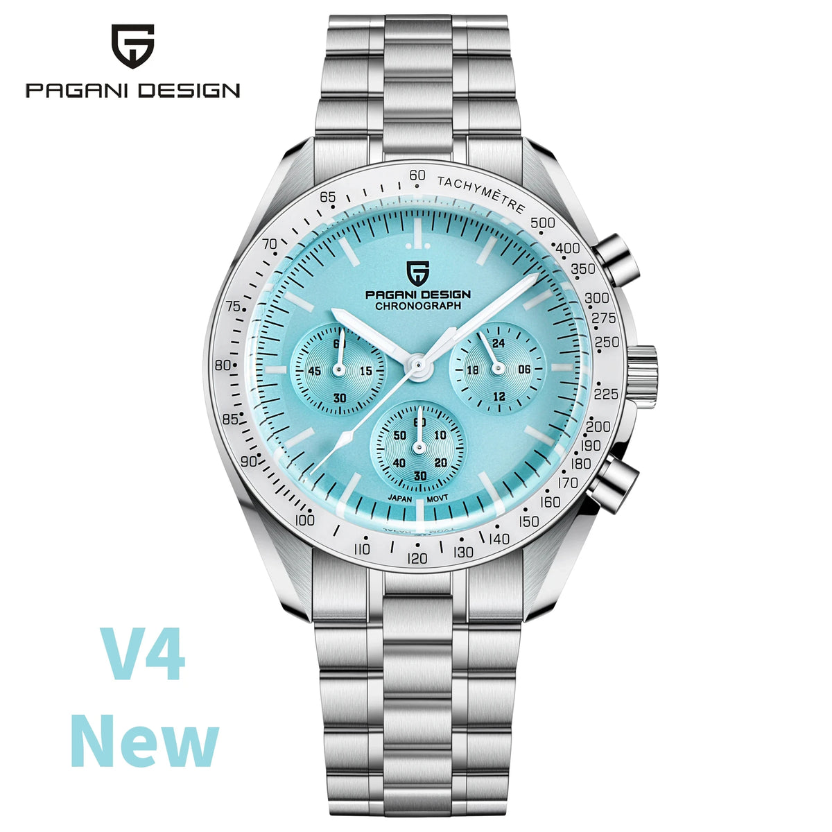 PAGANI DESIGN 2026 New Moon Watch Retro Luxury Quartz Watches For Men Stainless steel Luminous waterproof Sport Chronograph Man
