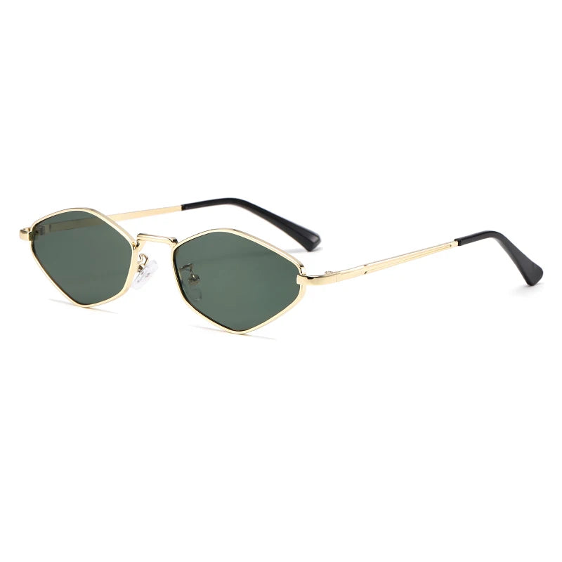 Fashion Female Small Frame Polygon Sunglasses Women Brand Designer Metal Frame Eyeglasses UV400 Protection Shades Oculos