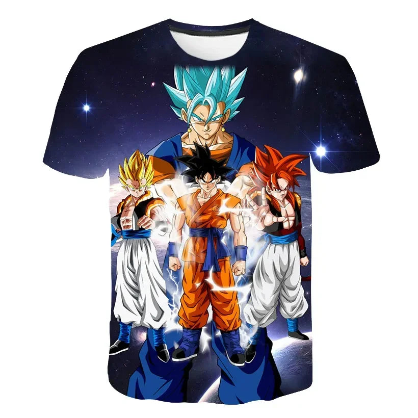 Men's T-shirts Dragon Ball Z T-shirt Boys Clothes Children's Clothing Summer Short Sleeve Kids Cartoon Tee Tops Baby Boy T Shirt