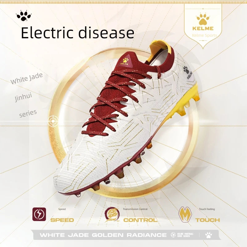 KELME Adult football boots Men's Disease Electric 3.0 Short Spikes Soccer shoes Children's MG Professional Match Training Shoes