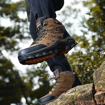 PLUS SIZE Unisex High-Top Adventure Sneakers Durable Grip Non-Slip Lace-Up Comfort Ideal for Outdoor Hiking Boots Men Footwear