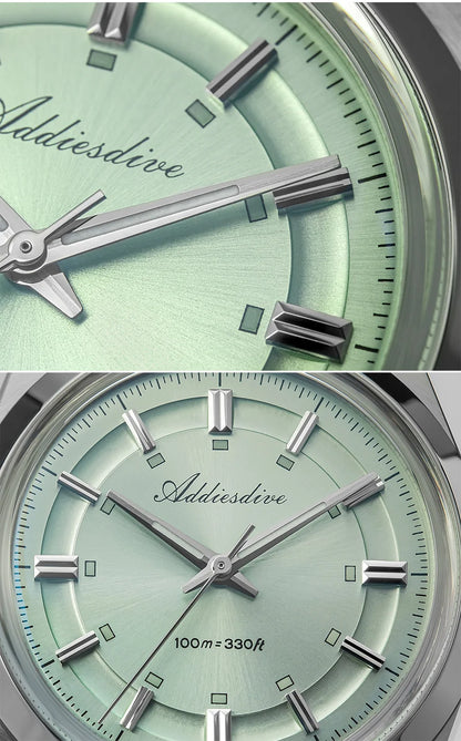 ADDIESDIVE 2026 New Luxury Men Analog Watch VH31 Bubble Glass Quartz Watch 10Bar BGW9 Luminous Steel Personalized Watch AD2515