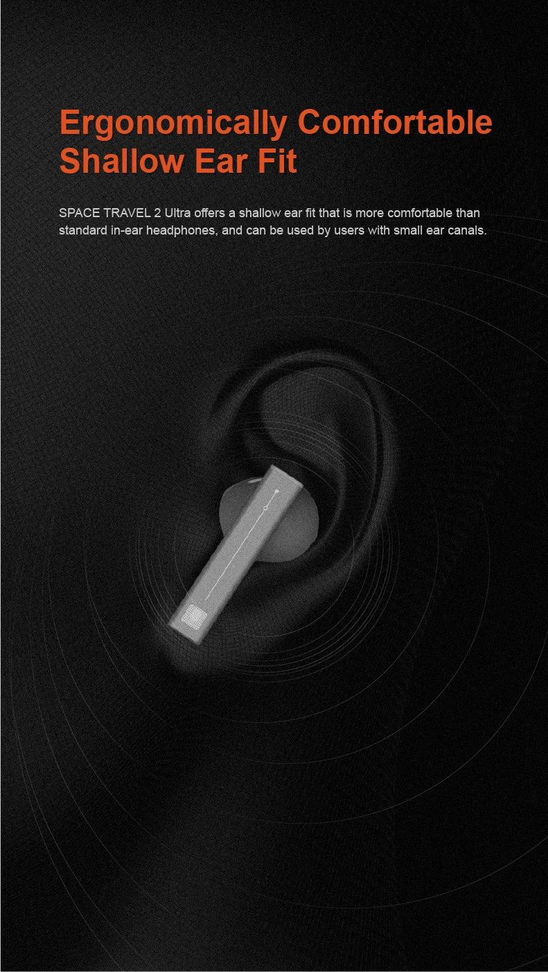 MOONDROP Space Travel 2 ULTRA TWS Bluetooth earphone ANC LDAC Bluetooth 6.0 55ms Low-latency Game Mode gaming headset