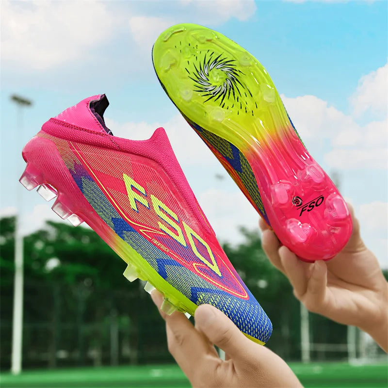 New Men Soccer Shoes Match Indoor Hot-selling Outdoor Football Boots Grass Cleats High-top Futsal Sneakers Non-Slip High-quality