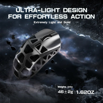 Mouse gaming ATTACK SHARK R3 in lega di magnesio 8K SUPERLIGHT 8000Hz 6 DPI regolabili fino a 26000 PAW3395 BT/2.4G wireless/cablato