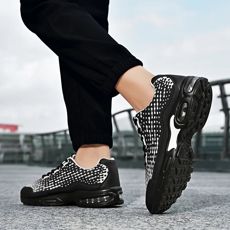Scarpe sportive da uomo leggere con suola morbida ammortizzata, in mesh traspirante, alla moda, per giovani, corsa outdoor, fitness e allenamento