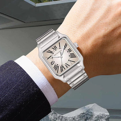 2025 New 34MM Specht & Söhne Quartz Watch Japan VH31 Movement Sapphire Blue Color Ultrathin Stainless Steel Men's Watch