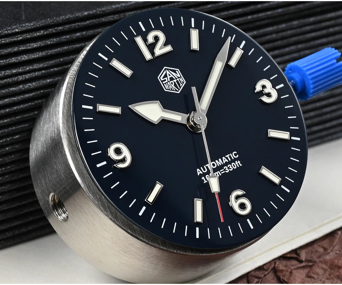 San Martin 38mm Men's Sport Watch Fashion Luxury Explore Climbing Automatic Mechanical Sapphire Waterproof 5 Links Bracelet BGW-9