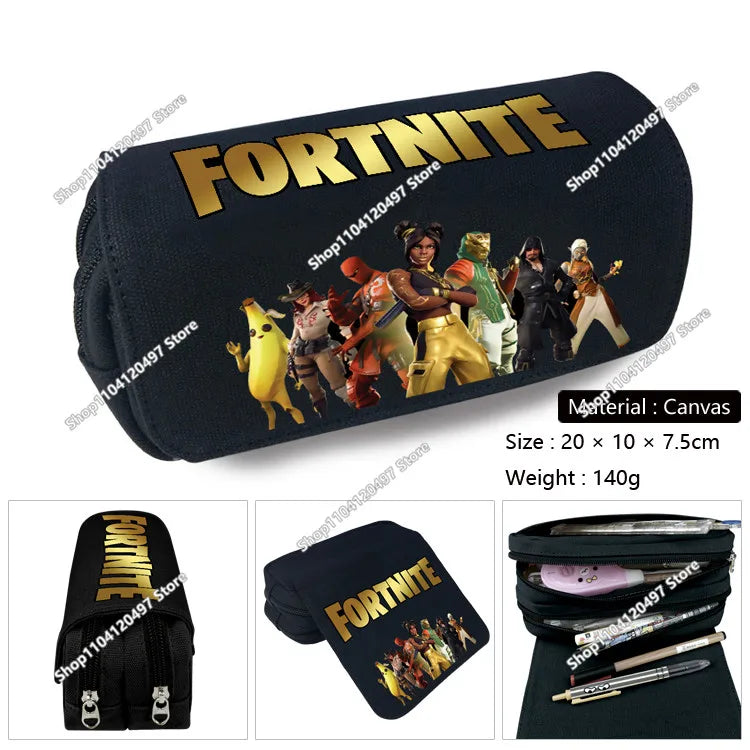 Fortnited Schüler-Federmäppchen mit großem Fassungsvermögen, Stiftetasche für Kinder, Spielzeug, Schulbedarf, Schreibwaren-Etui, Gaming-Geschenk für Jungen