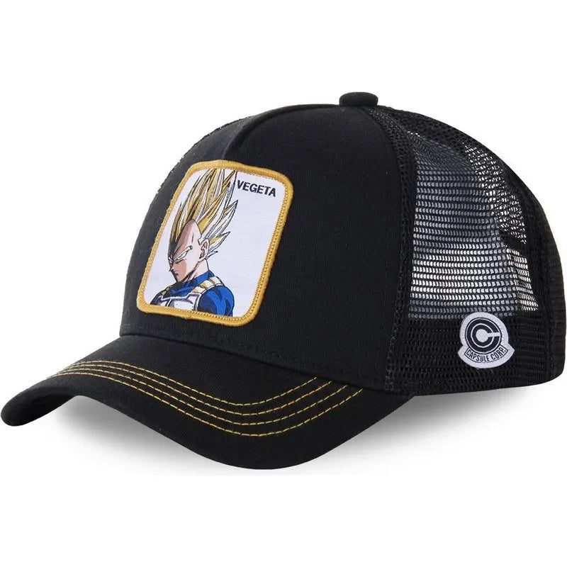 „Dragon Ball Buu Goku“ kepurė – vasarinė kelioninė kepurė su snapeliu, vyriška, siuvinėta, hip-hop stiliaus, su saulės skydeliu, reguliuojama, „trucker“ stiliaus tinklinė kepurė