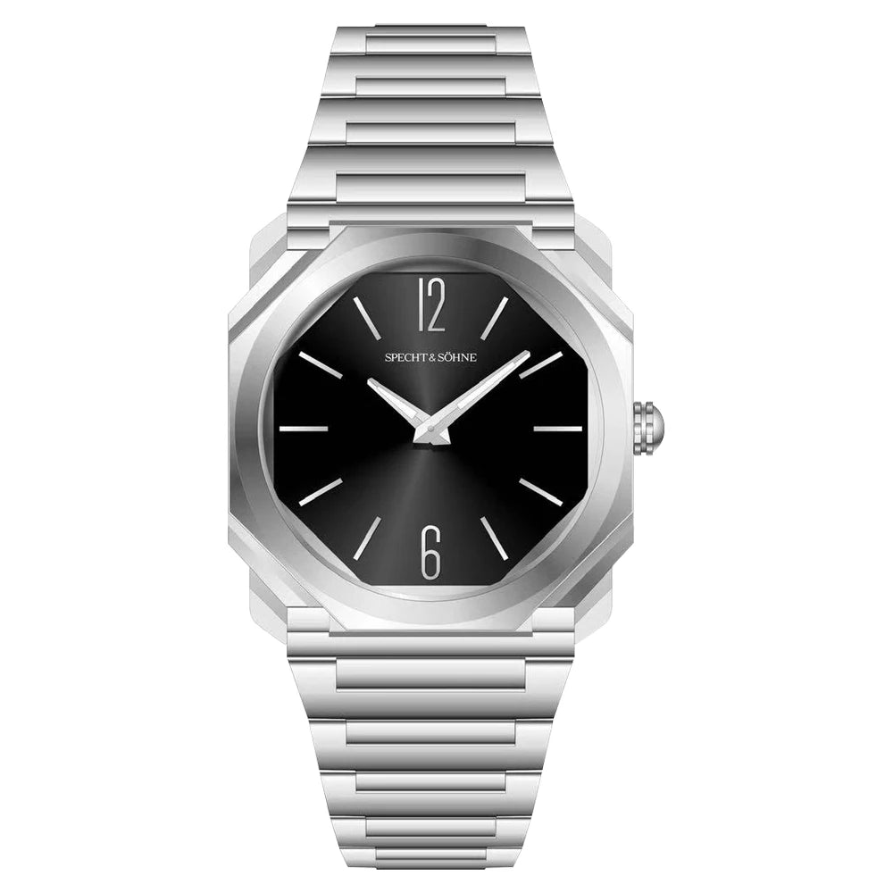 2026 Neue Mode 38MM Specht & Söhne ultraflache Quarzuhr für Herren, 316L-Edelstahluhr, Saphirglas, 50M wasserdicht