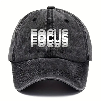 „FOCUS“ spausdinta, išplauta medvilnė, reguliuojama klasikinio stiliaus beisbolo kepurė, sportinė „duckbill“ kepurė vyrams ir moterims