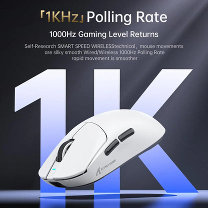 ATTACK SHARK X8 SE 55g ultraleichte kabellose Gaming-Maus, BK52820 Tri-Mode-Maus, 25000DPI, 500mAh Akku, 5 programmierbare Tasten