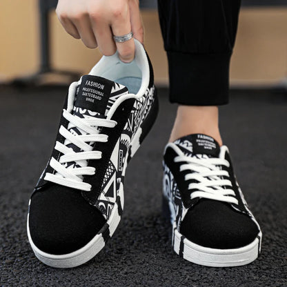 YRZL Skateboard Shoes Men Canvas Sneakers Casual Breathable Walking Shoes Lightweight Flat Shoes for Men Street Trend Sport Shoe