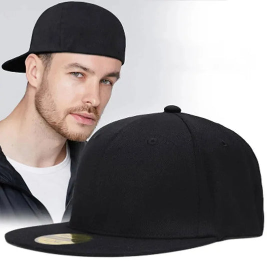Adult Back Closed Baseball Cap for Small Head Lady Man Blank Hiphop Snapback Hat Fitted Flat Caps 57cm to 59cm