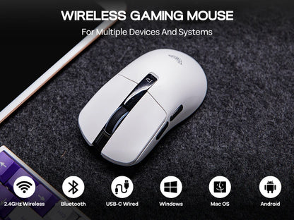 AULA SC590 PRO kablet/Bluetooth/2.4GHz trådløs gamingmus 20000 DPI og PAW3311-sensor med 1000 polling rate til Win/Mac/gaming