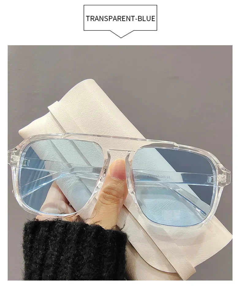 Fashion Female Sun Shades Eyewear Men Women Fashion Double Beam Sunglasses Vintage Outdoor Travel Driving UV400 Goggles