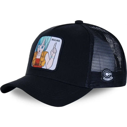 „Dragon Ball“ Son Goku kepurė, vasarinė kelioninė kepurė su snapeliu, vyriška siuvinėta hip-hop stiliaus kepurė su saulės skydeliu, reguliuojama „trucker“ stiliaus tinklinė kepurė