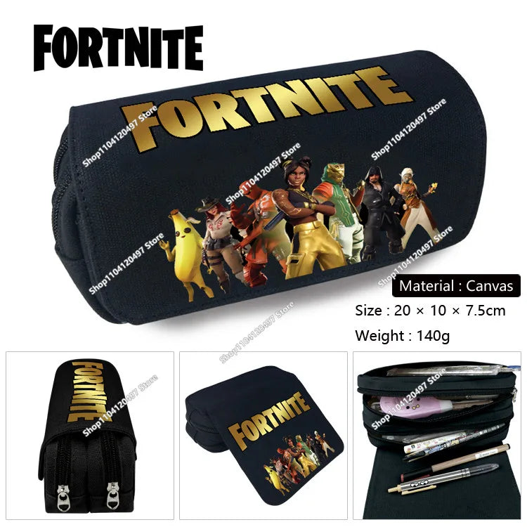 3-teiliges Set Fortnite-Gaming-Rucksack, Anime-Cartoon, große Kapazität, Schultaschen für Schüler, Federmäppchen, Kawaii-Lunchbag, Geburtstagsgeschenke