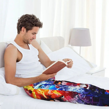 Custom Print Men's Soniced Pajama Pants Hedgehog Game Sleepwear Sleep Lounge Bottoms with Pockets