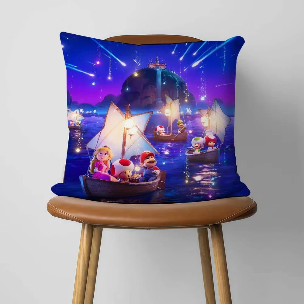 B-Bowser Princess D-Donkey Kong Pillow Case For Sofa Decor Car Office Room Printing Cushion Cover Decorations and Protector