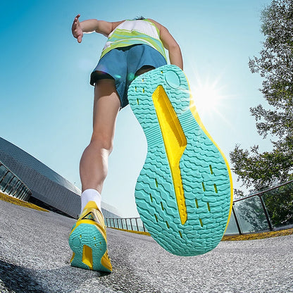 Men Running Shoes Carbon Board Speciality Marathon Sports Breathable Lightweight Women's Comfortable Nonskid Chunta Sneakers