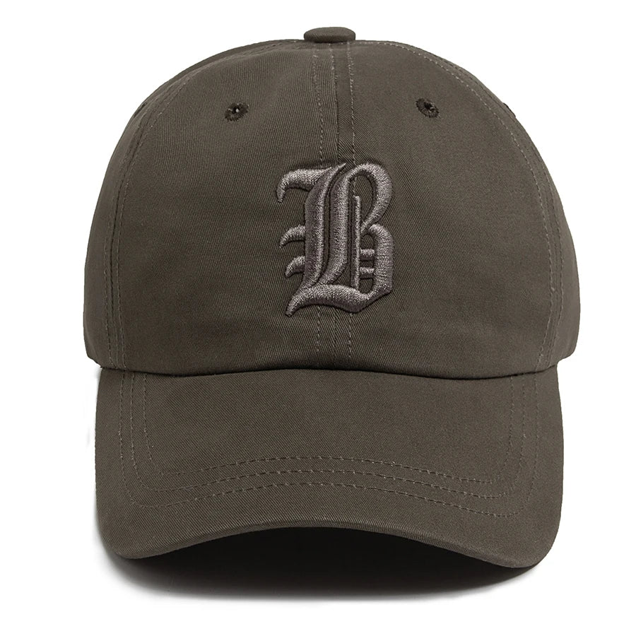 Mode d'été : casquette de baseball pour homme, brodée d'une lettre, casquette « trucker » en coton, casquette décontractée d'extérieur à visière souple, casquettes de baseball pour femme