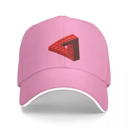 New Escher Toy Bricks - Red Cap Fashion Casual Baseball Caps Adjustable Hat Summer Unisex Baseball Hats Customizable Polychromat