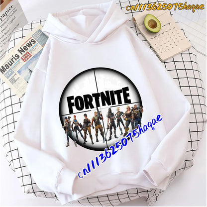 Fortnite Game Printed Children's Hoodies Cartoon Comfortable Suit Loose Long Sleeve Tops Autumn Winter Clothes