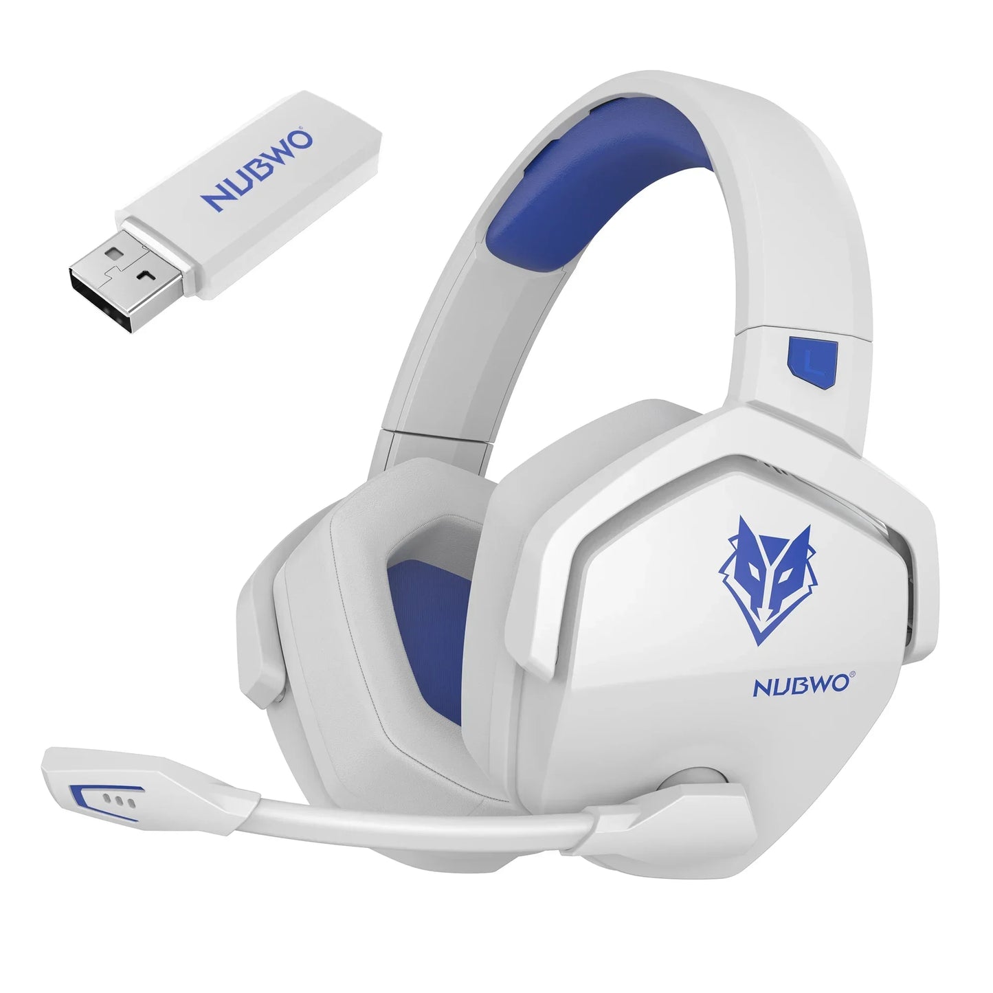 NUBWO G06 Pro Wireless Gaming Headset with Charging Station – Bluetooth 5.3 Gaming Headphones for PS5, PS4 & PC with ENC Microphone and 120-Hour Battery Life