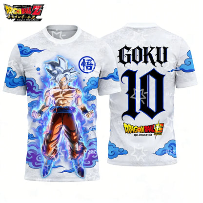 New Dragon Ball Super Saiyan Goku graphic football jersey Summer Sports Dry Quickly Men's T-Shirt Kid's Clothing Tee Y2k Woman