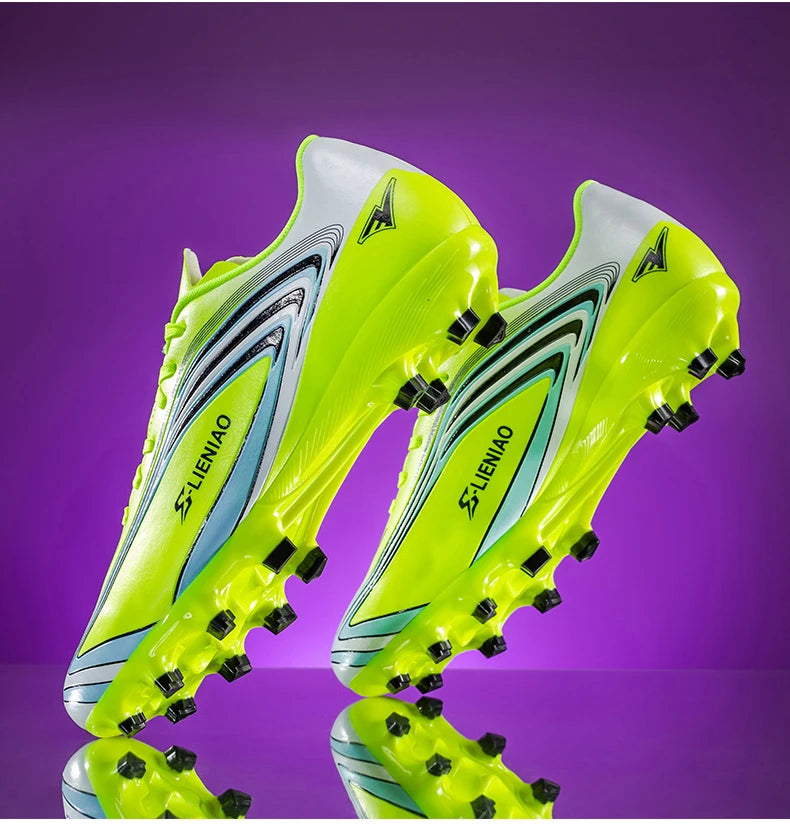 Nouvelles chaussures de football pour hommes, crampons de terrain antidérapants, chaussures de football pour l'entraînement, baskets de haute qualité, futsal, intérieur, vente chaude, extérieur