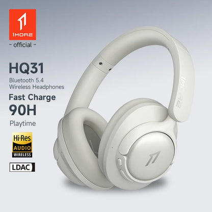 1MORE HQ31 Bluetooth Wireless Headphones with Active Noise Cancellation, Hi-Res Audio, LDAC, 42dB QuietMax ANC, 90H Battery Life Headset