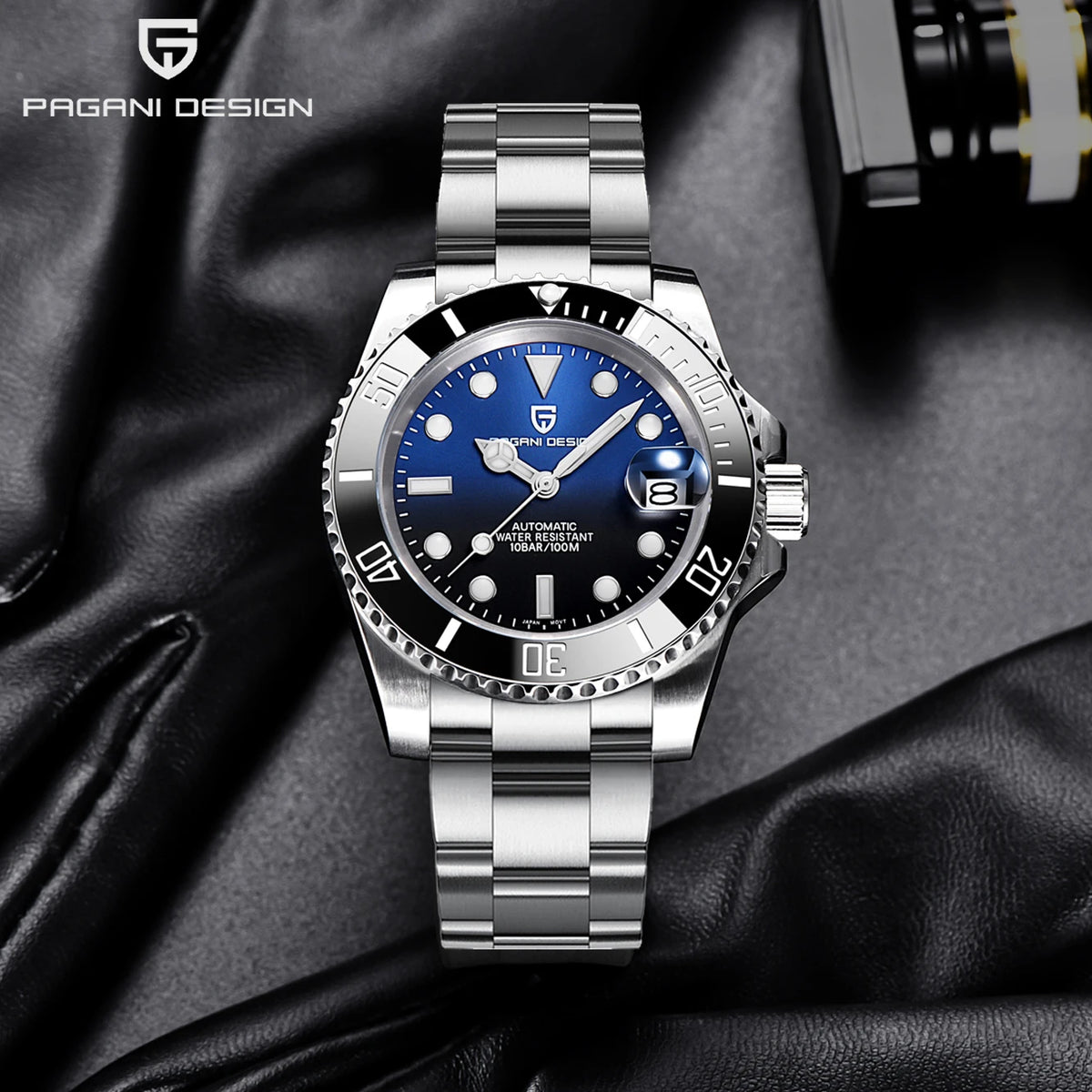 PAGANI Design 2026 New Men Automatic Mechanical Watch Miyota 8215 Sapphire Crystal 40mm Stainless Steel Waterproof