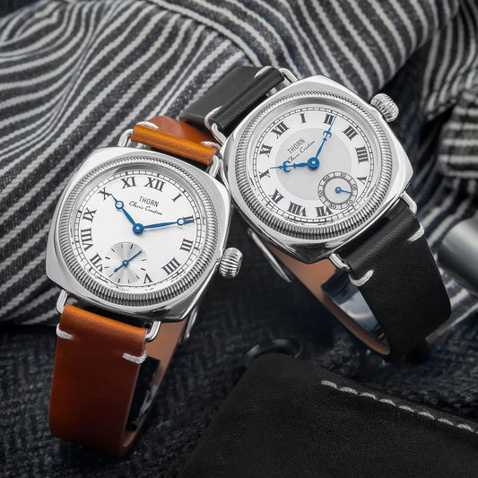 THORN T002 Watch Tribute to Classic Oyster Style Antique Pillow Shaped Watch, Retro Watch, Men's and Women's Couple Watches