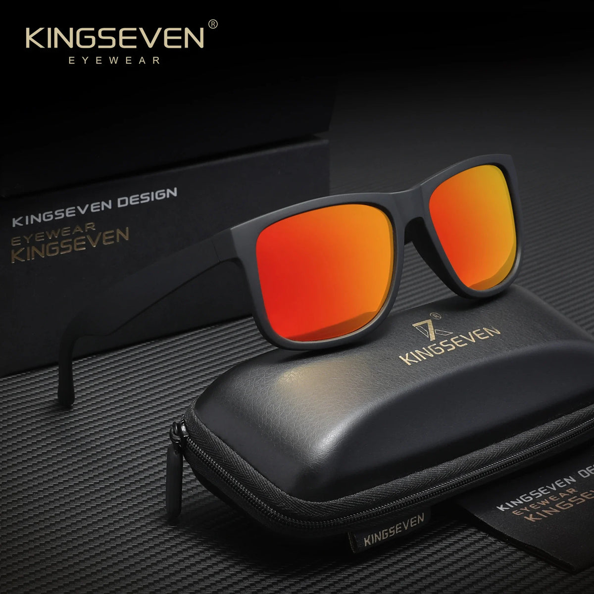 KINGSEVEN Fashion Square polarizované sluneční brýle pro muže a ženy – brýle na řízení, outdoor a cestování, UV400