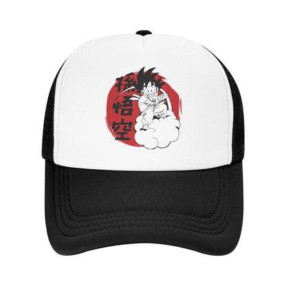 Czapka typu trucker Son Gohan D-Dragon Ball Z, unisex, czapki outdoorowe, czapka robocza typu trucker, czapka typu trucker, czapki typu snapback, czapki baseballowe z siateczką