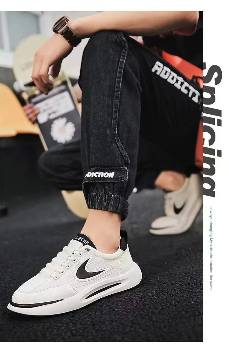 Comfortable Breathable Mesh Sports Shoes, Men's Casual Style, Lightweight Versatile Plain Color, Spring Summer Autumn Seasonal Wear